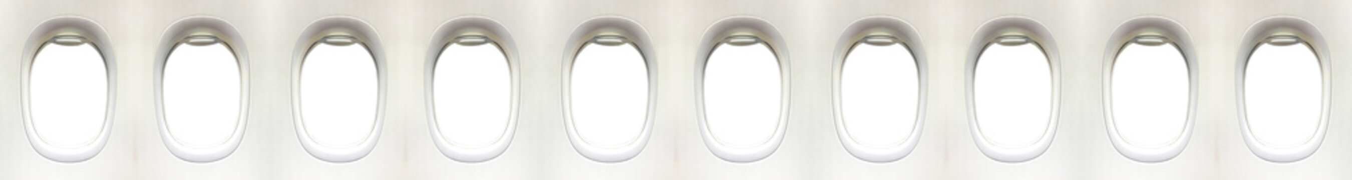 Fototapeta Airplane window and space for your design, clipping path