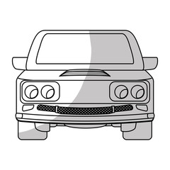 sedan or coupe car frontview icon image vector illustration design 