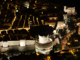 Dubrovnik old town nightscape