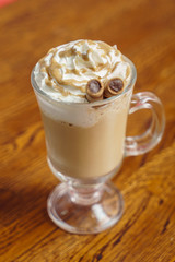 hot chocolate with whipped cream