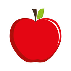 red apple icon image vector illustration design 