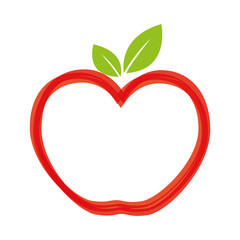 abstract apple emblem image vector illustration design 