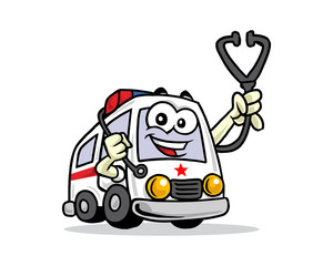 ambulance mascot character