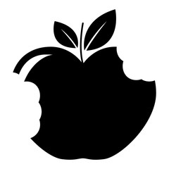 bitten apple icon image vector illustration design 