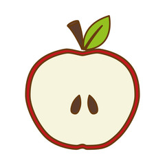 red apple icon image vector illustration design 