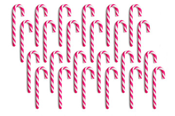 Candy cane on white background