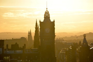 Scott Monument at Sunset