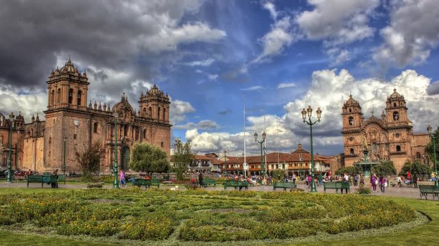 Cusco Plaza de Armas HDR time-lapse