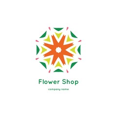 Obraz premium Bright and juicy beautiful circular logo for organic shop, eco product.