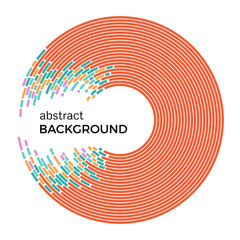 Abstract vector illustration depicting colored circles on a white background. Infographic background with place for your text.
