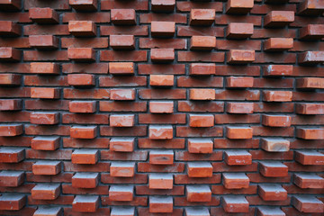 Pop up red brown brick wall texture background - architecture design