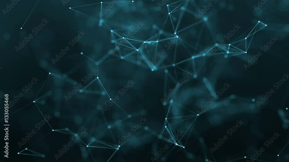 Poster 4k abstract loop color geometrical background with lines and dots
