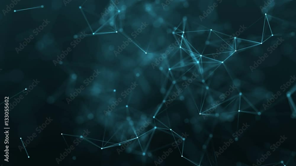 Aufkleber 4k abstract loop color geometrical background with lines and dots