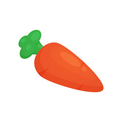 Carrot cartoon icon vector isolated