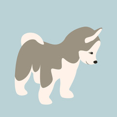 puppy vector illustration style Flat