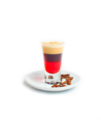 Coffee shot isolated on white background.