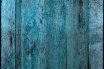 Closeup of blue wood background.