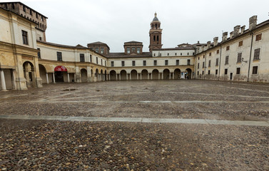 Fototapeta na wymiar Palazzo Ducale on Piazza Castello in Mantua - Italy