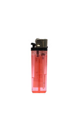 Red lighter stand isolated on a white background
