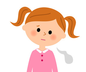 ため息をつく女の子