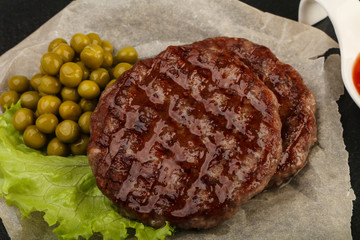 Grilled burger cutlet