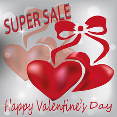 Valentine's Day, discounts. Vector illustration.