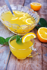 Orange punch with fruit sweet alcohol summer drink