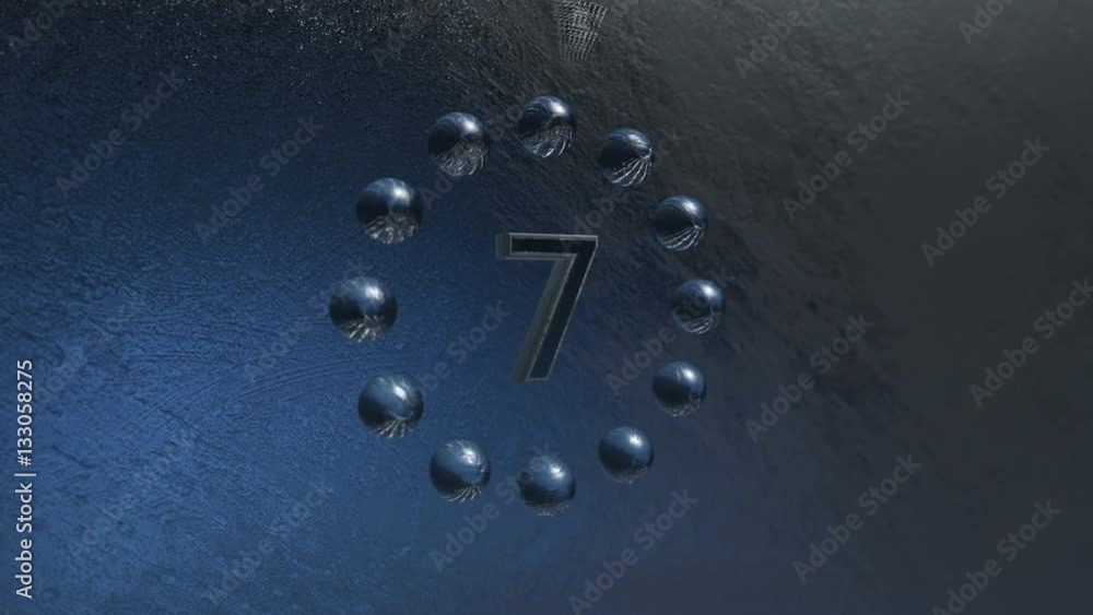 Poster 3d animated 10 seconds countdown with ice