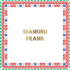 Fototapeta na wymiar Diamonds square frame