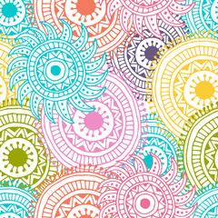 Vector abstract hand drawn  background. Zentangle style seamless pattern.