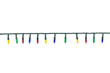 Christmas lights isolated on white