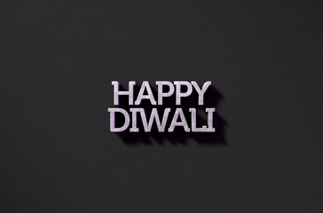 Happy Diwali Text On Black