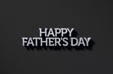 Happy Fathers Day Text On Black