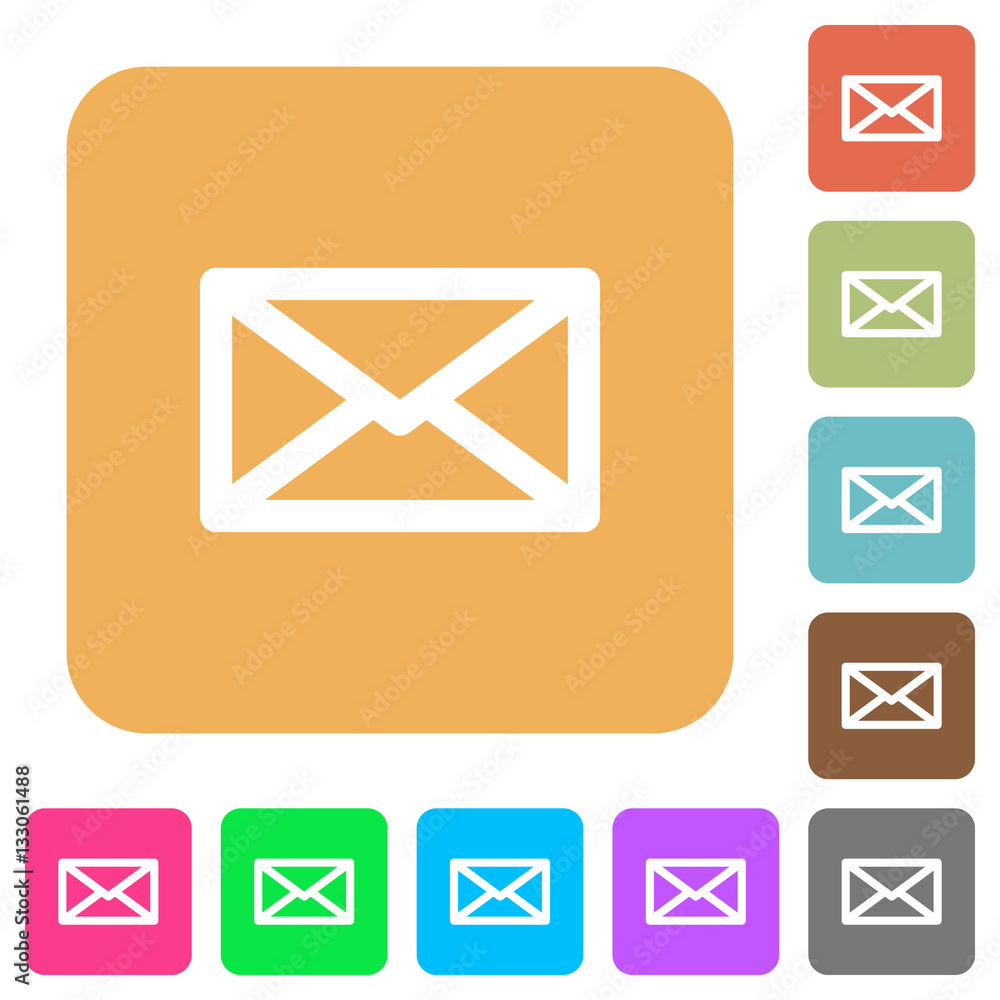 Aufkleber message rounded square flat icons