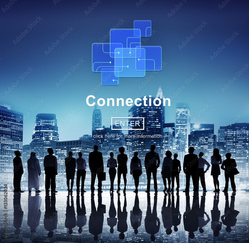 Poster connection internet online websie web page concept