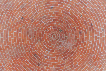 Round stone pavement pattern