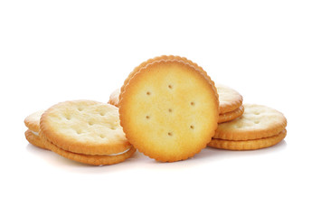 Cracker isolated on over white background