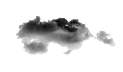 black cloud isolated on white background