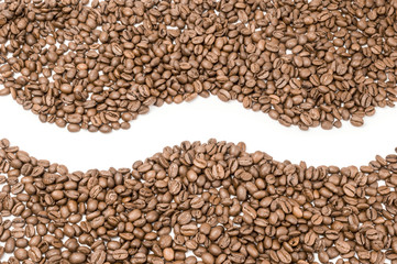 Closeup of coffee beans