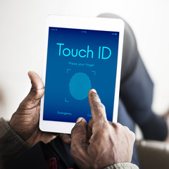 Touch ID Access Cyber Digital Security Graphic Concept
