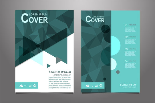 Abstract Green Presentation Book Cover Templates