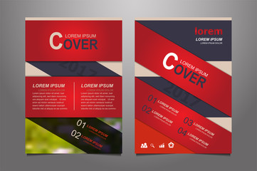 Abstract  red presentation book cover templates