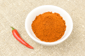 Pile of red paprika