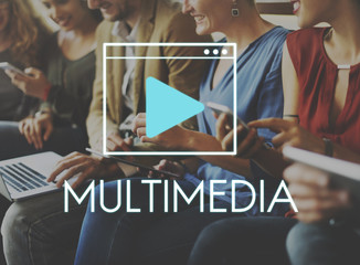 Multimedia Communication Technology Network Concept