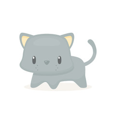 Cute cat cartoon vector isolated
