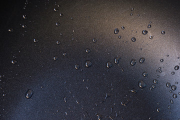 Olive oil on black frying pan