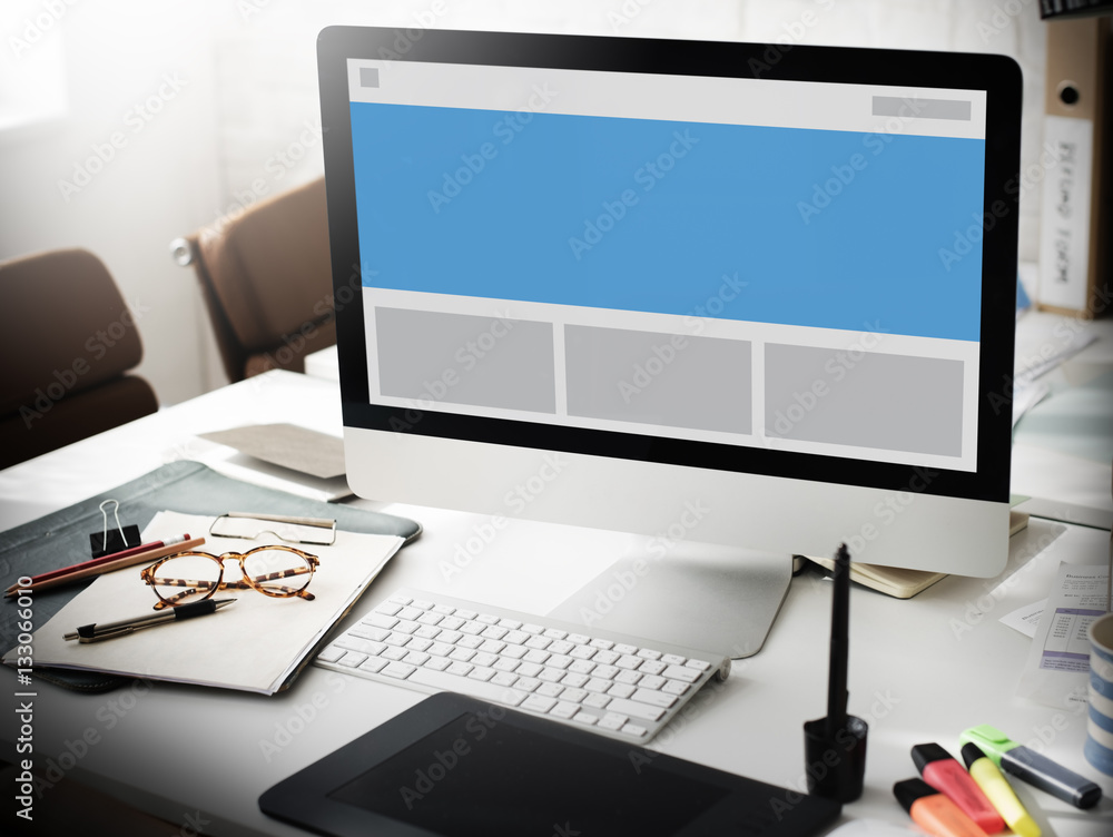 Poster template badge layout mock-up visual blank concept