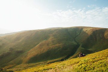 Obraz premium ukrainian carpathian mountains. Beautiful mountain landscape.