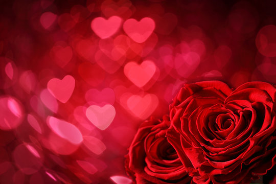 Roses and Hearts background