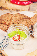 white pate in restaurant